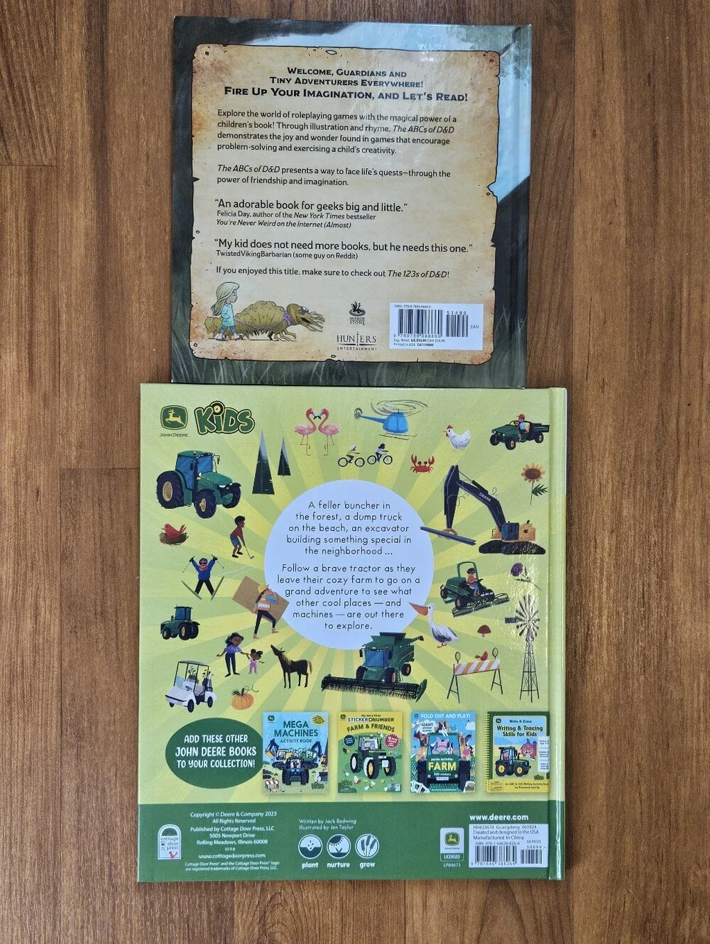 2 Books John Deere Green & Yellow Kids I Spy My Little Eye Also Abcs D &d Book